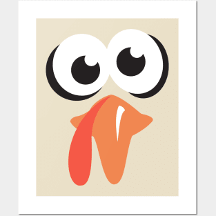 Silly Turkey Face Funny Posters and Art